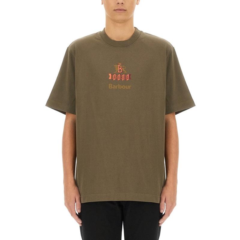 Barbour 男士 FW24 T恤 X Baracuta Archive 圓領 T 卹