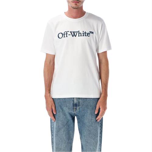 Off-White 男士 FW26 T恤 BOOKISH 大号常规(米白色)