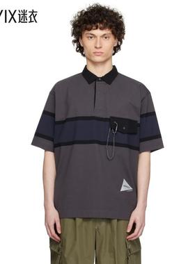 And Wander 男款灰色 Gramicci 联名 Tech Rugby Polo 衫 迷衣时