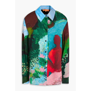 Stine Goya 女士 上衣 印花绉纱缎子衬衫