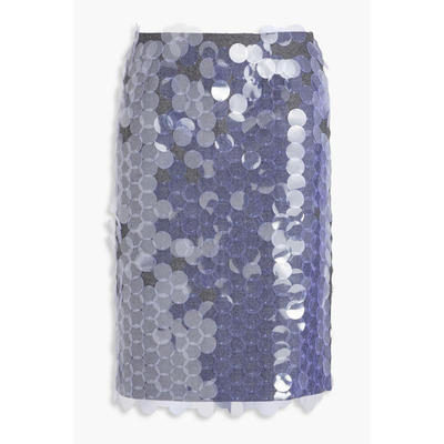 16Arlington 女士 中长裙 Delta 珠片羊毛混纺斜纹布半身裙