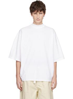 Jil Sander 吉尔·桑达 男士 T恤 白色 Cotton Mock-Neck