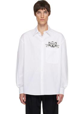 Kenzo 男士 衬衫 白色 Paris Happy Tiger Casual 衬衫