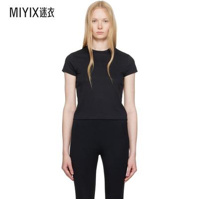 SKIMS 女款黑色 Relaxed Tees Shrunken T 恤 迷衣时尚