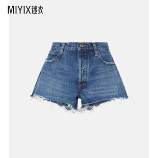 迷衣时尚 FRAME 磨破中腰牛仔短裤 Hang 女款