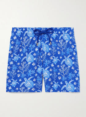 Vilebrequin 男士 泳裤 Moonrise 直筒中长印花泳裤