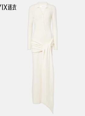 AYA MUSE 女款Saros 垂褶棉混纺长款连衣裙 迷衣时尚