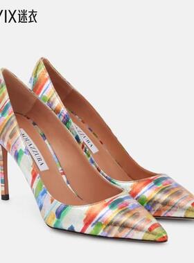 Aquazzura 女款Purist 85 皮质浅口鞋 迷衣时尚