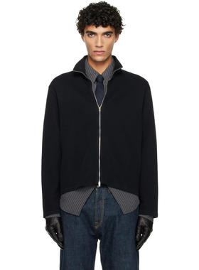 Our Legacy 男士 卫衣 黑色 Shrunken Fullzip Track 夹克