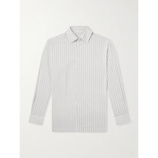 Piana 衬衫 诺悠翩雅 SS26 条纹棉质真丝混纺 男士 Loro