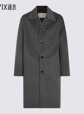 【秋冬新品】Ami Paris 男款Ami 巴黎灰色外套 迷衣时尚