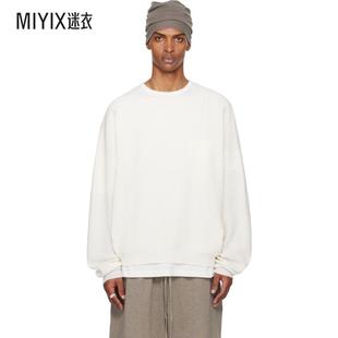 Essentials 男款白色 Waffle Long Sleeve Crewneck 套头衫 迷衣