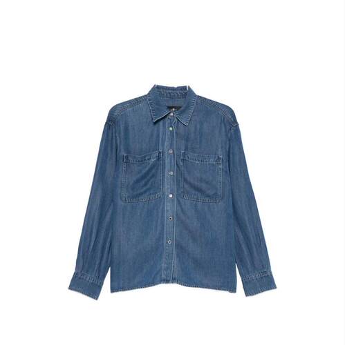 7 For All Mankind 赛文·弗奥曼德 女士 SS26 衬衫 Seven 海军蓝