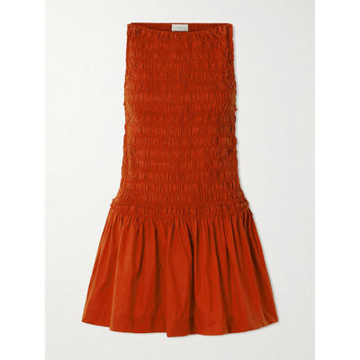 Faithfull the Brand 女士 短款连衣裙 Maria 抽褶棉质迷你连衣裙