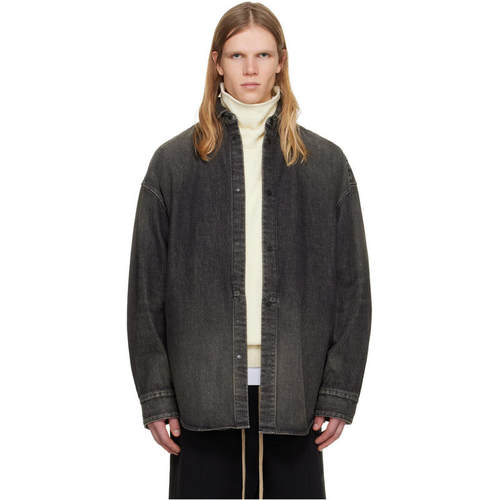 Fear Of God 男士 衬衫 黑色 Snap Front 牛仔夹克