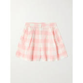 褶裥格纹亚麻棉混纺短裤 Thierry 短裤 Kenya Colson 女士