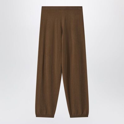The Frankie Shop 女士 长裤 OLIA WOOLBLEND 针织深色驼色慢跑裤