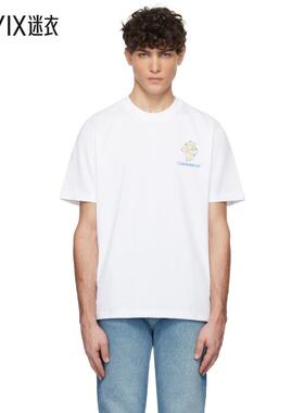 Casablanca  男士 白色 Diamond Column T 恤 迷衣时尚