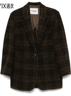Isabel Marant Étoile 女款GESINA 格纹羊毛西装外套 迷衣时尚