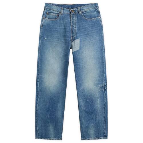 Maison Margiela 马吉拉 男士 FW25 牛仔长裤 对比色拼接牛仔裤