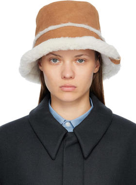Emu Australia 女士 渔夫帽 黄褐色 EMU Sheepskin 双面渔夫帽