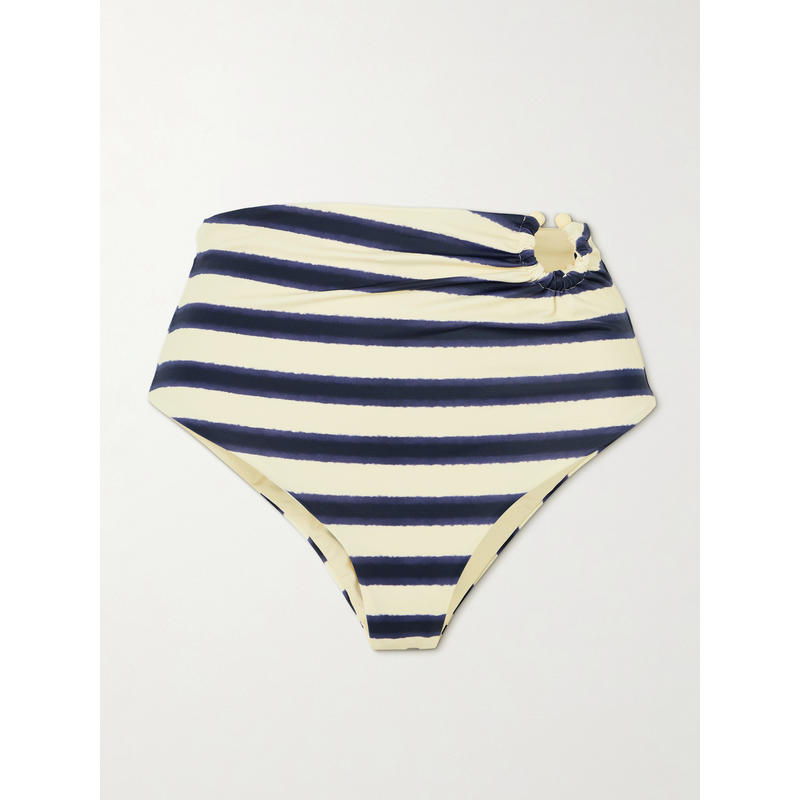 Johanna Ortiz 女士 比基尼 Marinera 精饰条纹再生比基尼泳裤
