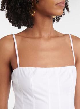 Staud 女士 中长连衣裙 Wylie 束腰棉质