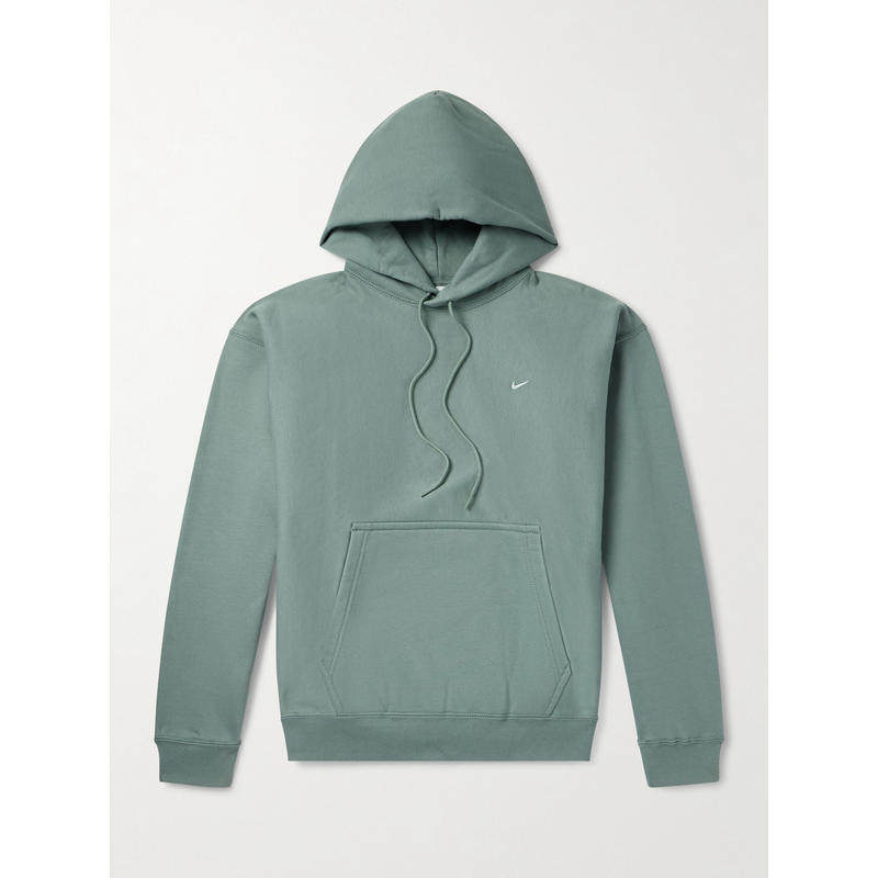 Nike 男士 SS26 卫衣 Solo '勾'Logo刺绣棉混纺针织连帽衫