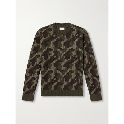 Aimé Leon Dore 男士 FW26 毛衣 Camouflage-Ribbed 羊毛