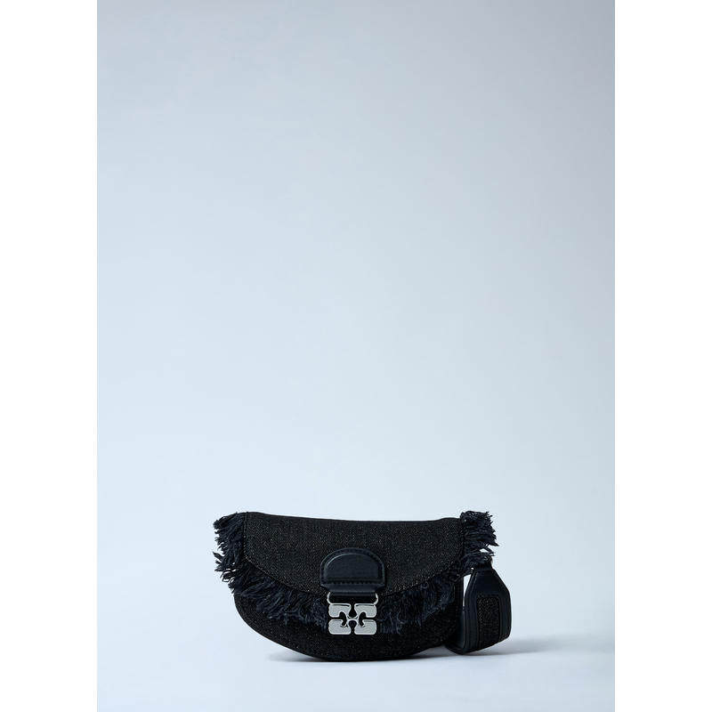 Ganni 甘尼 女士 FW25 单肩包 迷你 Apo-G 牛仔链条钱包