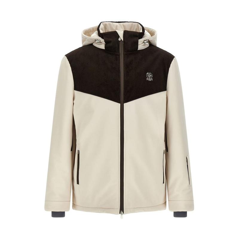 Brunello Cucinelli 男士 FW25 夹克 燈芯絨插入滑雪夾克