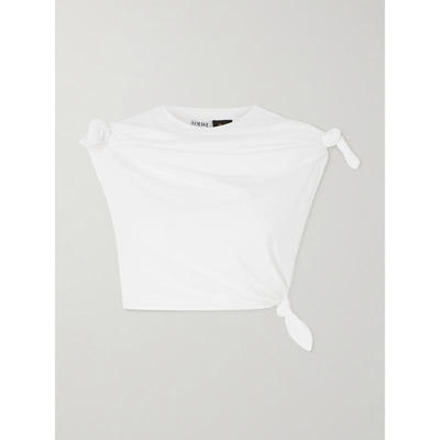 Loewe 女士 SS24 T恤 + Paula's Ibiza 短款打结棉混纺针织T恤