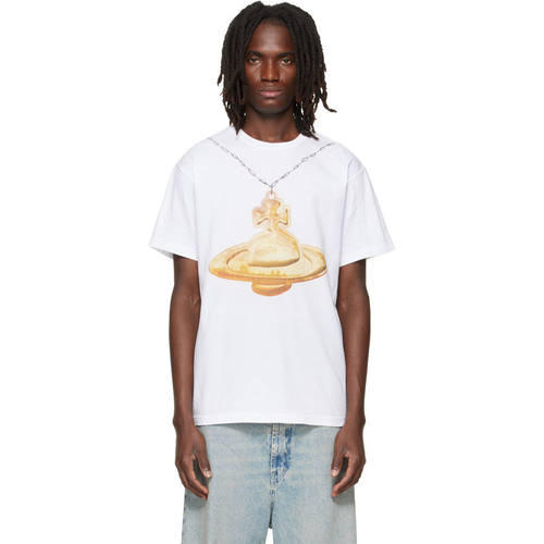 Vivienne Westwood 西太后 男士 T恤 白色 Gold Orb Classic