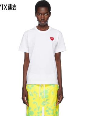 Comme Des Garcons Play川久保龄 女款白色 Rhinestone Emblem Re