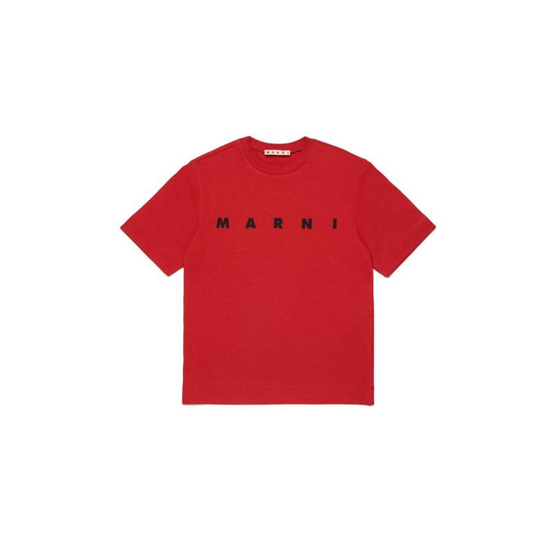Marni 玛尼 男童 SS26 T恤 Marni Kids 徽标印花圆领 T 恤童装图片
