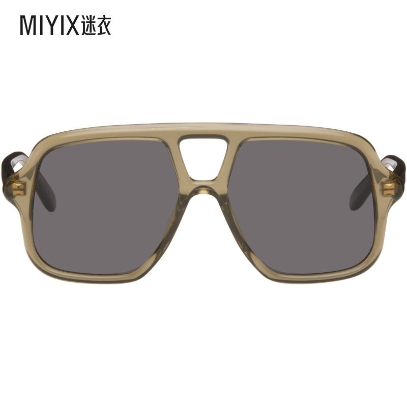 Loewe罗意威 男款卡其色 Aviator Slim 太阳镜 迷衣时尚