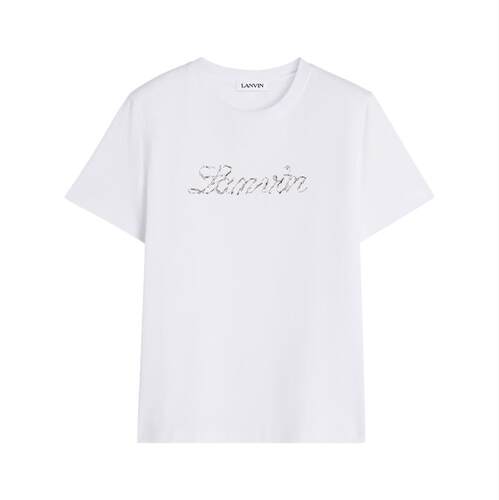 Lanvin 浪凡 女士 SS26 T恤 SCRIPT 刺绣徽标