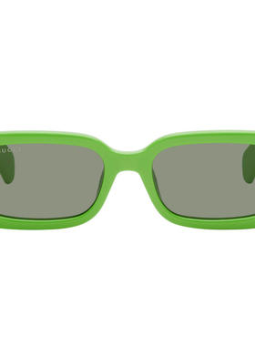 Gucci古驰女士 CO 太阳镜 绿色 Rectangular-Frame 太阳镜