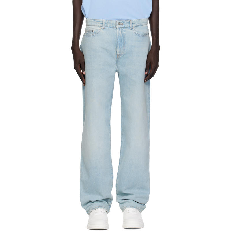 Lacoste 男士 牛仔长裤 蓝色 5 Pocket Straight Cut 牛仔裤