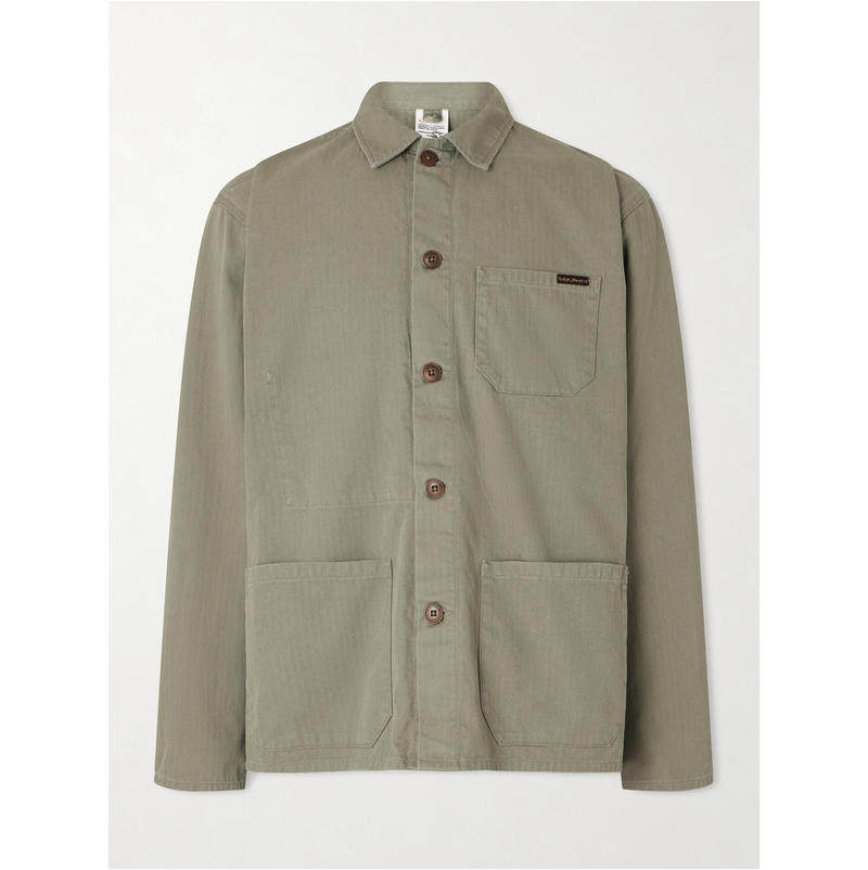 Nudie Jeans 男士 SS26 夹克 Buddy Chore 人字纹有机棉质斜纹布
