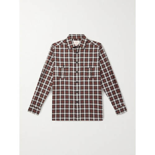 PORTUGUESE FLANNEL 男士 SS26 衬衫 Parker 格纹棉质法兰绒衬衫