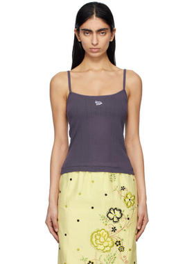 Maison Kitsuné 女士 背心 紫色 Baby Fox Patch 吊带背心