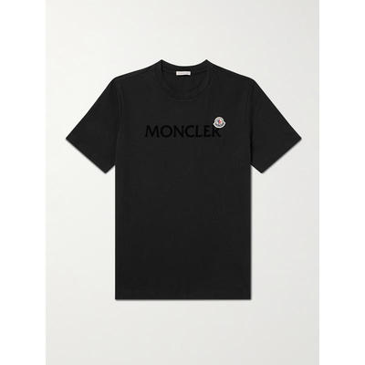 Moncler 男士 衬衫 Logo-Flocked 嵌花棉针织T恤