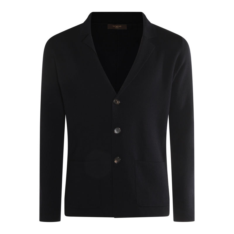 Zanone 男士 秋冬新品 毛衣 黑色羊毛针织衫