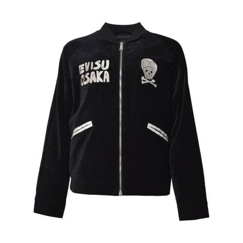 EVISU 福神 男士 SS26 夹克 Evisu 标志刺绣拉链飞行员