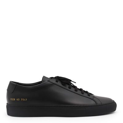 Common Projects 男士 SS26 运动鞋 ACHILLE 黑色皮质低帮