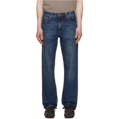 Nudie Jeans 男士 牛仔长裤 海军蓝 Gritty Jackson 牛仔裤