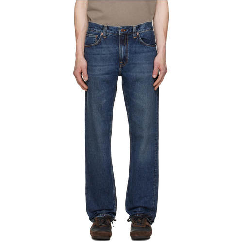 Nudie Jeans 男士 牛仔长裤 海军蓝 Gritty Jackson 牛仔裤