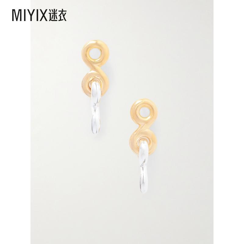 【秋冬新品】Uncommon Matters 女款双环打结金色朱红色银色耳环