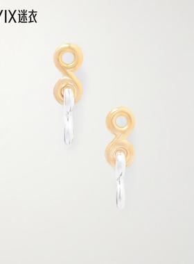 【秋冬新品】Uncommon Matters 女款双环打结金色朱红色银色耳环